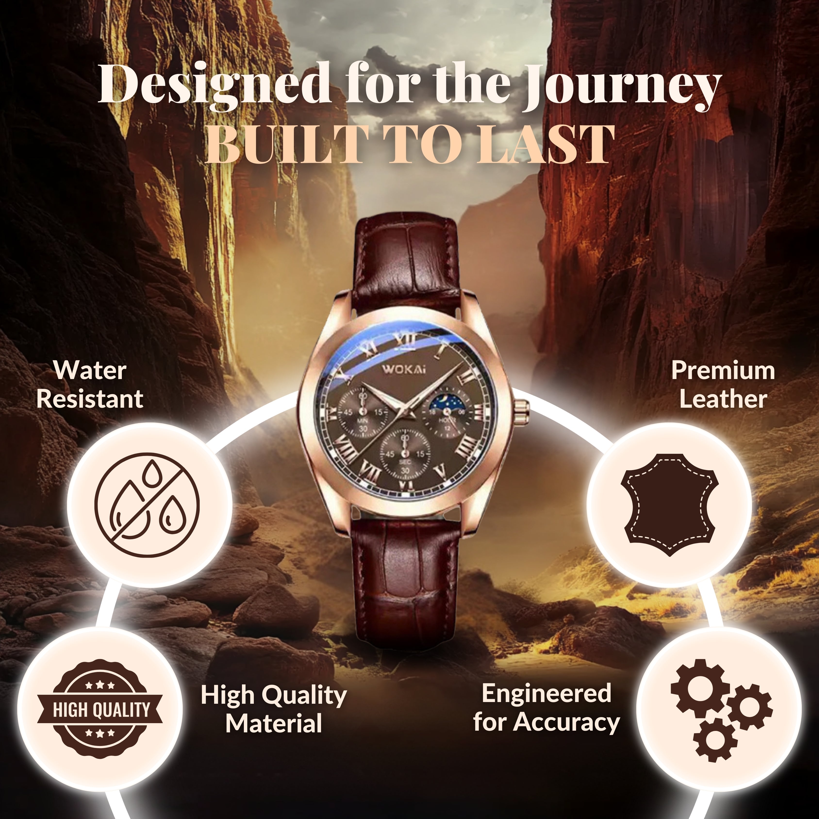 Aesthetic Bold Military Inspired Wrist Watch